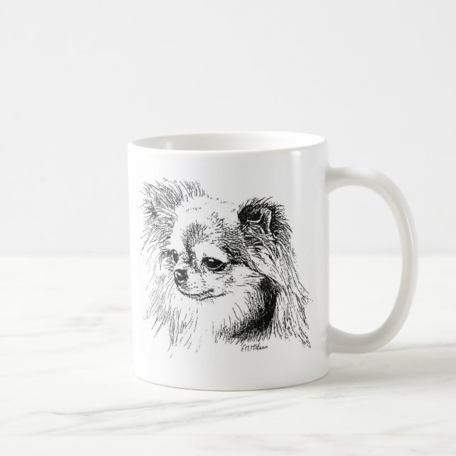 Caneca De Café Chihuahua de Longcoat (Direita)