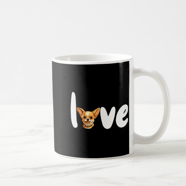 Caneca De Café Chihuahua Dog Love For Valentines Day  (Direita)