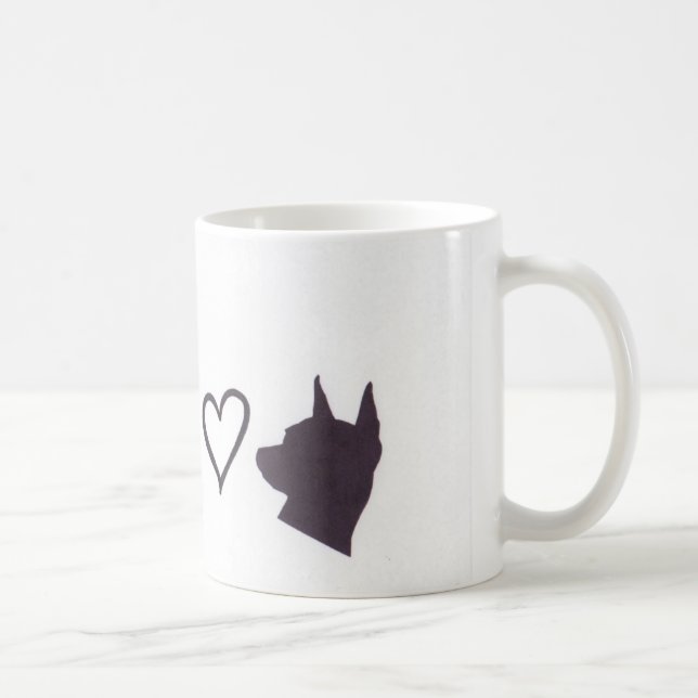 Caneca De Café Chihuahua e amor mínimo do Pin (Direita)