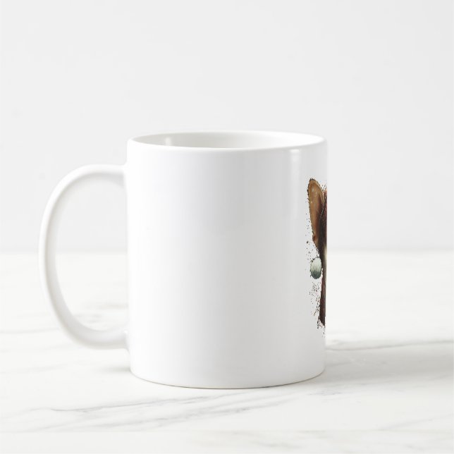 Caneca De Café Chihuahua Felry Natal X-Mas Tree Cute (Esquerda)