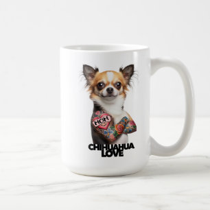 Caneca De Café CHIHUAHUA LOVE tatuagem artista mãe tat tinta cach