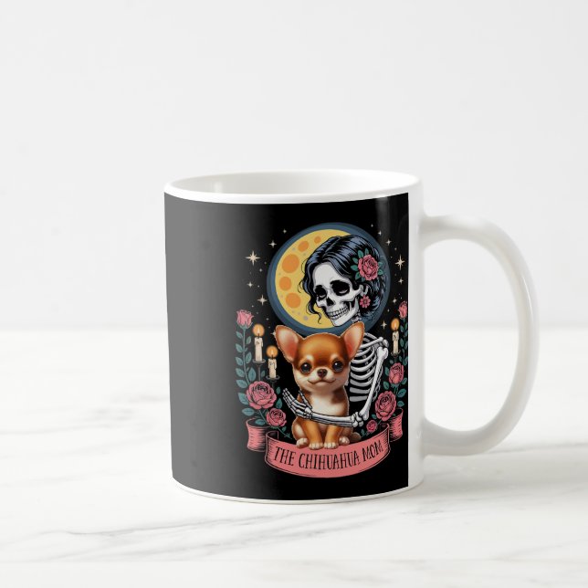 Caneca De Café Chihuahua Mãe Cachorro de Halloween Cachorro Nurad (Direita)