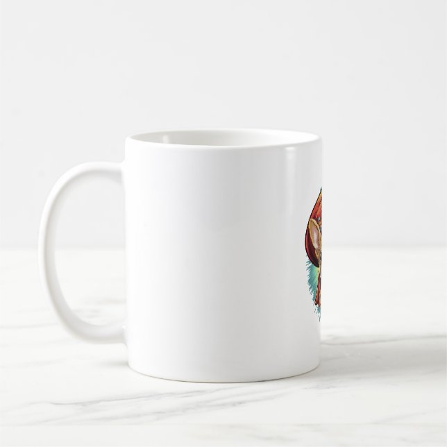 Caneca De Café Chihuahua Mexico Cinco de Mayo Funny Dog (Esquerda)