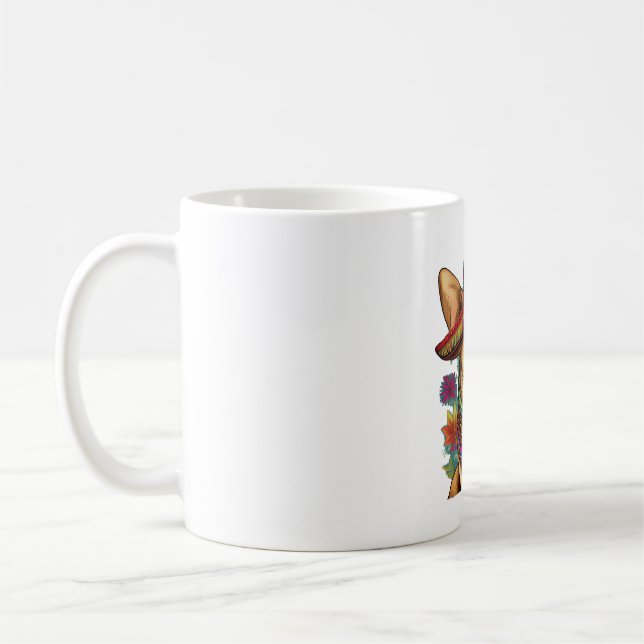 Caneca De Café Chihuahua Mexico Cinco de Mayo Funny Dog (Esquerda)