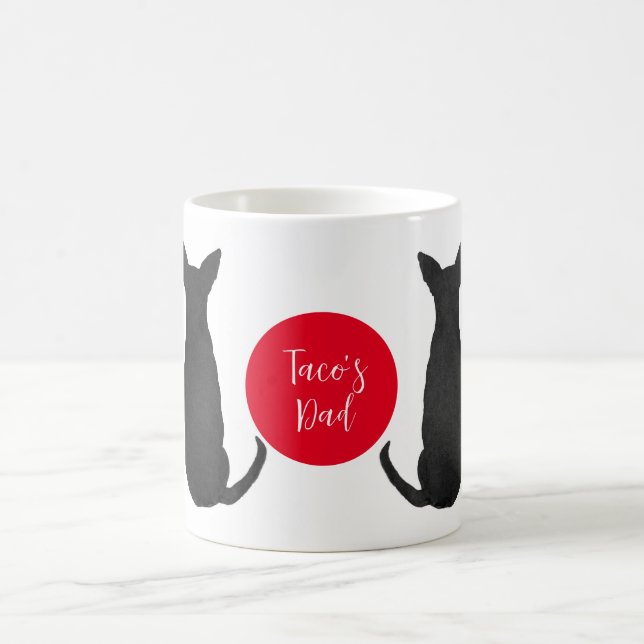 Caneca De Café Chihuahua negro para Pai (Centro)