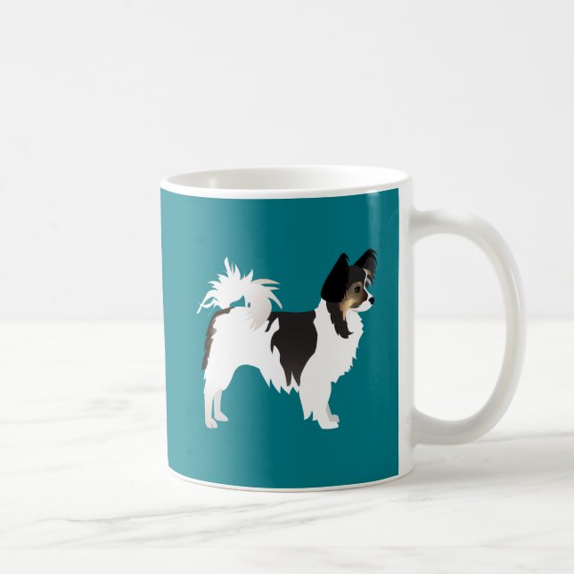 Caneca De Café Chihuahua ou Papillon Basic Design (Direita)