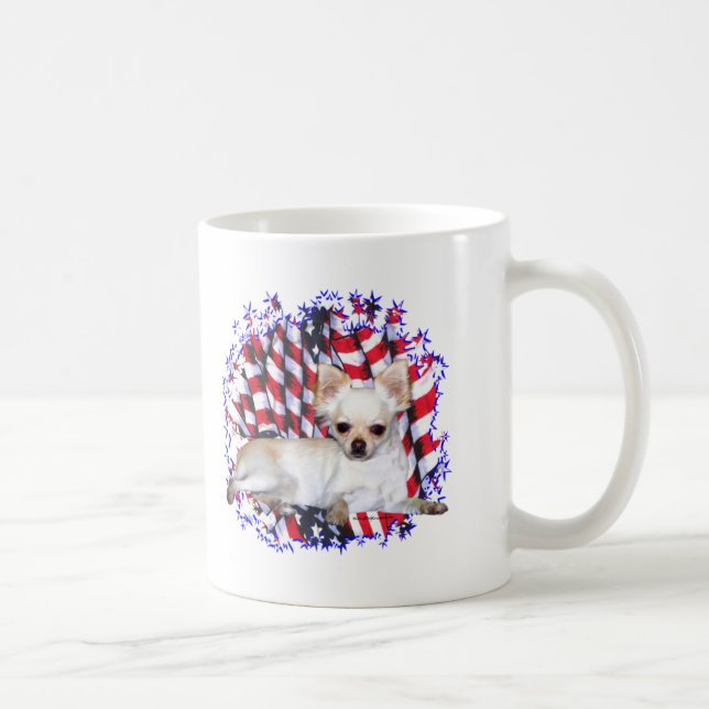 Caneca De Café Chihuahua Patriot (Direita)