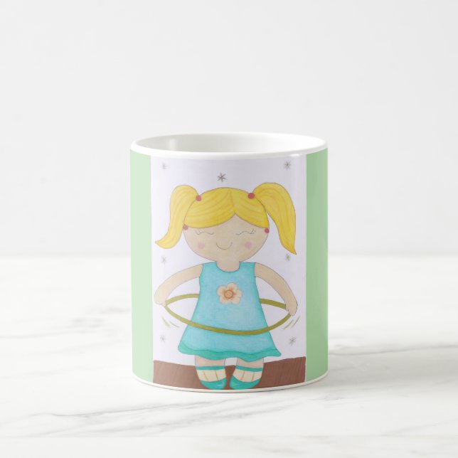 Caneca De Café Child playing with a hula hoop (Centro)