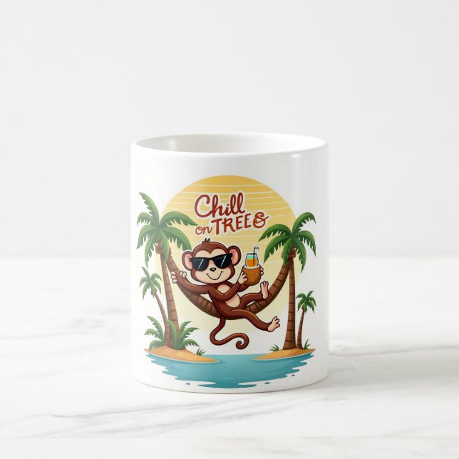 Caneca De Café Chill Monkey Tropical Sunset Mug (Centro)