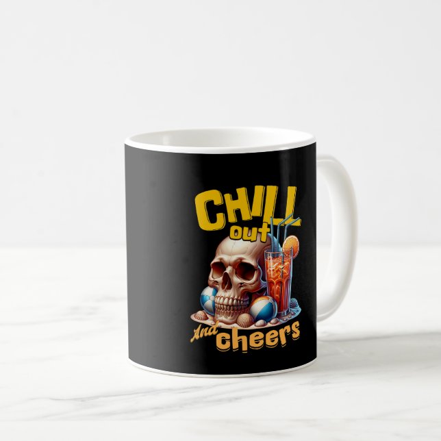 Caneca De Café Chill Out e Cheias (Frente Esquerda)