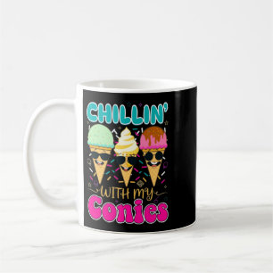 Caneca De Café Chillin Com Meus Coelhos Sorvete Retro Verão
