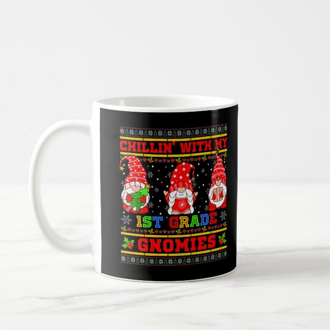 Caneca De Café Chillin' Com Os Meus Gnomos Da rua De Natal Feio (Esquerda)