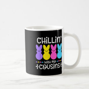 Caneca De Café Chillin Com Os Meus Primos Coloridos Páscoas De Bu