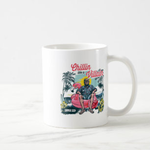 Caneca De Café Chillin Como Um Felon Beach Summer Funny Trump 202