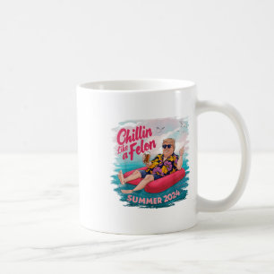 Caneca De Café Chillin Como Um Felon Engraçado Trump Para O Presi