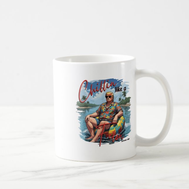 Caneca De Café Chillin Como Um Felon Funny Trump Verão 2024 _1 (Direita)