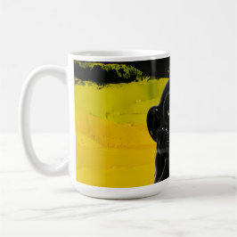 Caneca De Café Chimp preto a frio