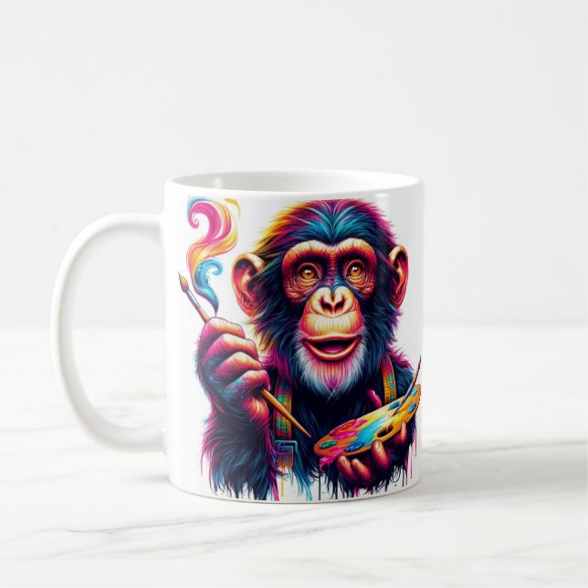Caneca De Café Chimpanzé Café Mug (Esquerda)