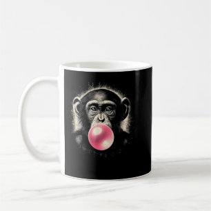 Caneca De Café Chimpanzé Chimp Ape Pink Chiclete