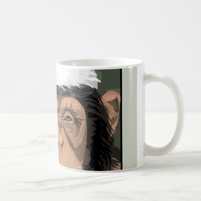 Caneca De Café Chimpanzé do papai noel (Direita)