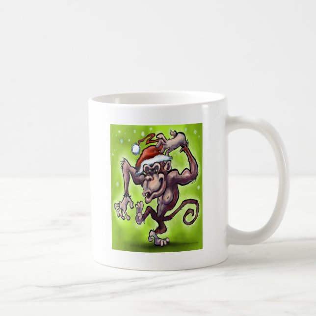 Caneca De Café Chimpanzé Natal (Direita)