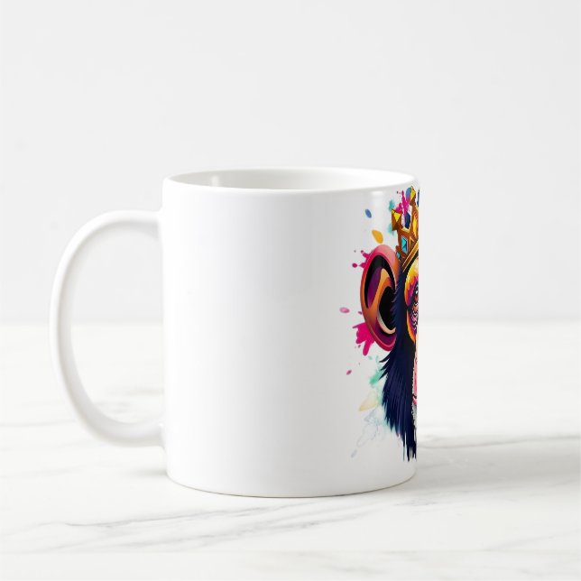Caneca De Café Chimpanzee King Crown Tee (Esquerda)