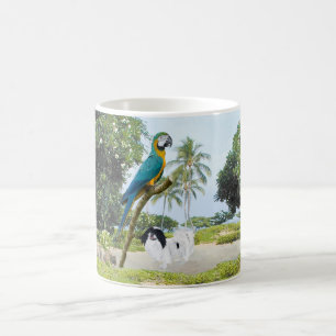 Caneca De Café Chin Japonês e Arara