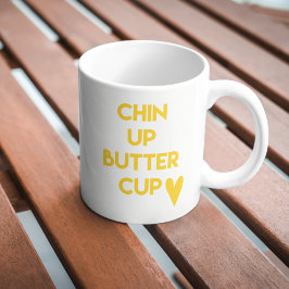 Caneca De Café Chin para cima do botão | Suave Cotação Motivacion