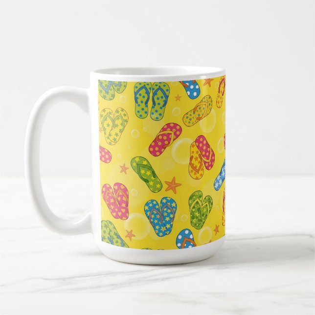 CANECA DE CAFÉ CHINELAS COLORIDAS DE VERÃO (Esquerda)