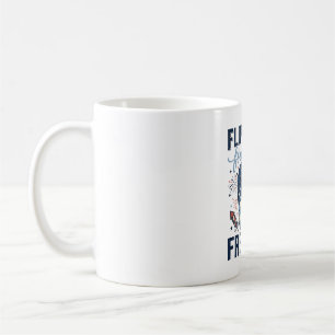 Caneca De Café Chinelos Patrióticos Fogos de Artifício Camisa Lib