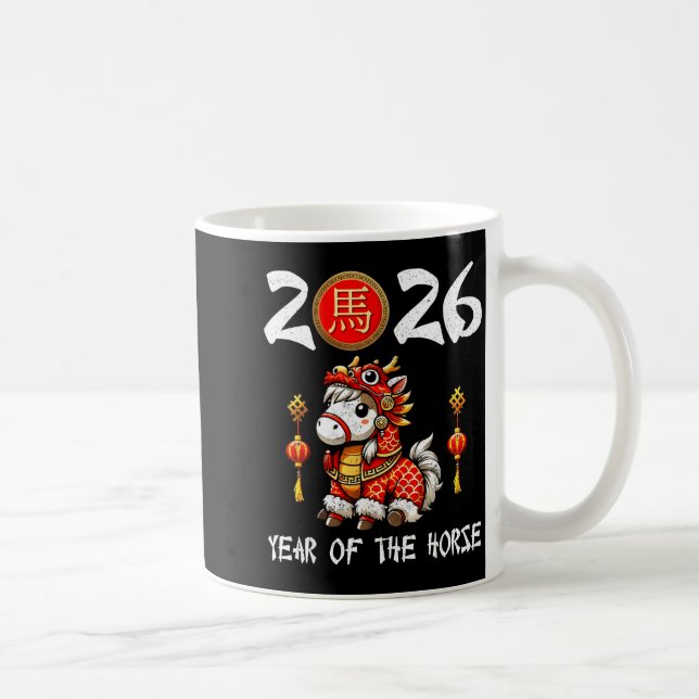 Caneca De Café Chinese New Year 2026 Year Of The Horse Happy New  (Direita)
