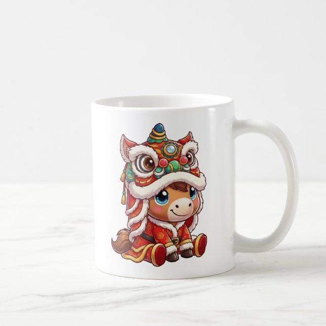 Caneca De Café Chinese New Year Horse 2026 Zodiac (Direita)