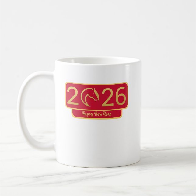Caneca De Café Chinese New Year Horse Perfect Gift (Esquerda)