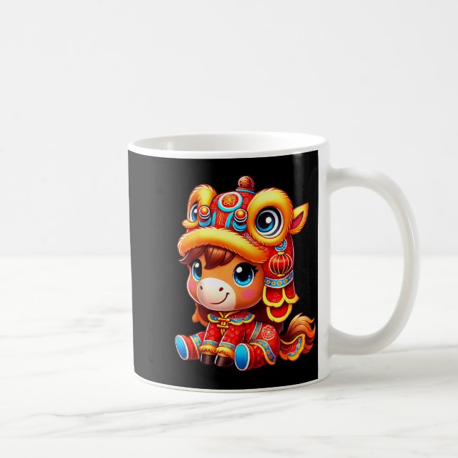 Caneca De Café Chinese New Year Of The Horse 2026 Lunar New Year  (Direita)