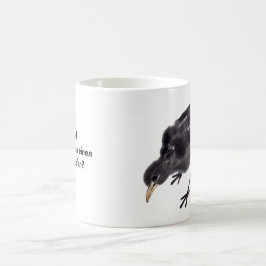 Caneca De Café Chinesische Tuschekunst mit Amsel-Vogelmotiv