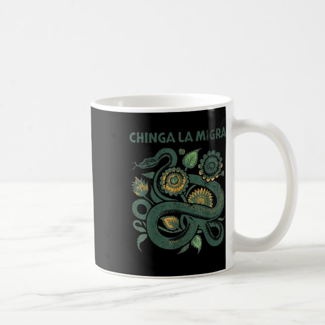 Caneca De Café Chinga La Migra pró-imigração Fascismo Direitos Hu (Direita)