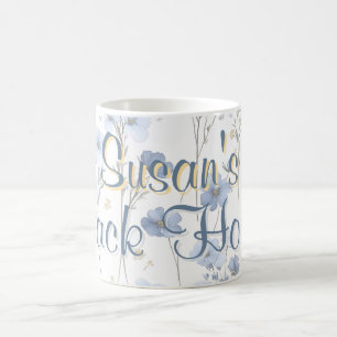 Caneca De Café Chinoiserie Blue Toile Mahjong Personalizado