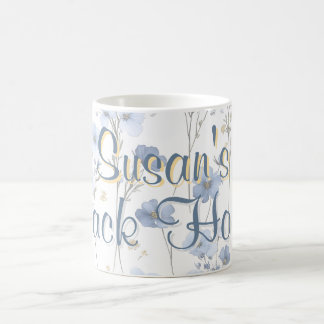 Caneca De Café Chinoiserie Blue Toile Mahjong Personalizado