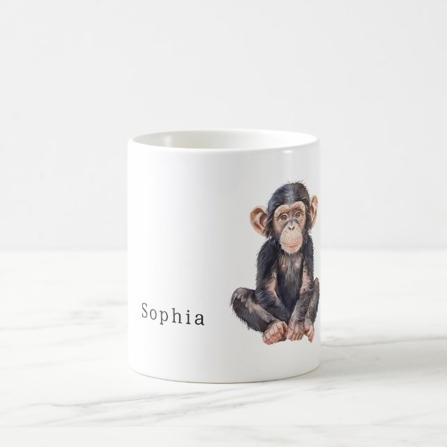 Caneca De Café Chipanzé Safari Animal Selva (Centro)
