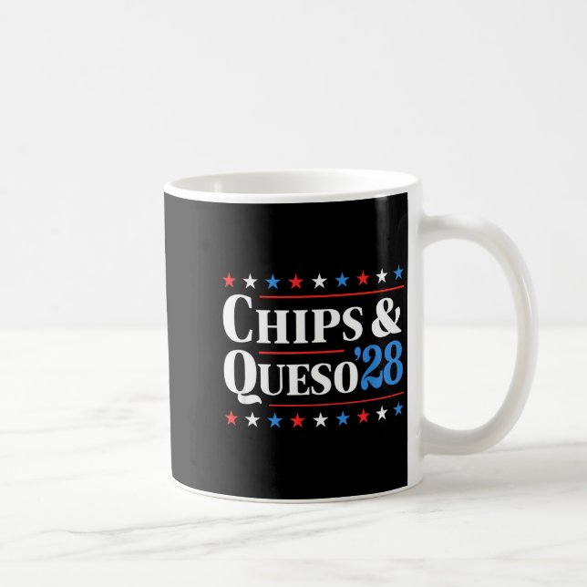 Caneca De Café Chips And Queso 2028 Funny Presidential Election 2 (Direita)