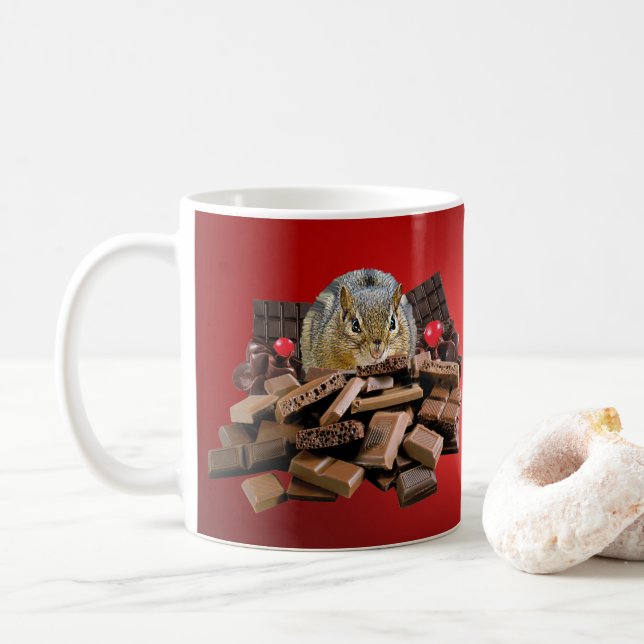 Caneca De Café Chipset de chocolate do dia mais doce (Com Donut)