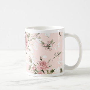 Caneca De Café Chique, chic francês, vintage, floral, rústico,