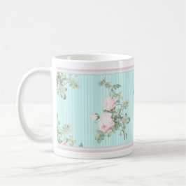 Caneca De Café Chique, rosas cor-de-rosa e rosa