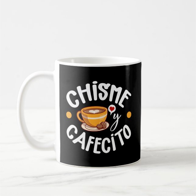 Caneca De Café Chisme Y Cafecito Latina Mãe Espanhola Café (Esquerda)
