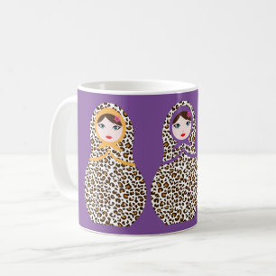 Caneca De Café Chita Impressão Matryoshka Coffee Mug