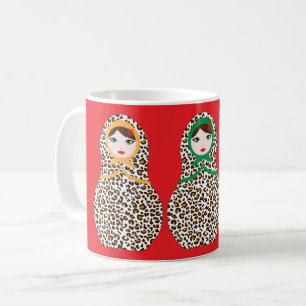 Caneca De Café Chita Impressão Matryoshka Coffee Mug