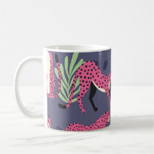 Caneca De Café Chitas exóticas: padrão de colheita colorido.