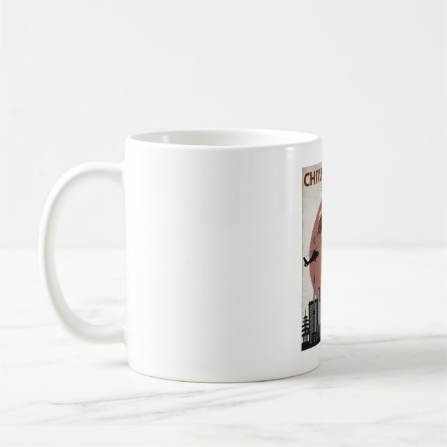 Caneca De Café Chiweeniezilla Funny Chiweenie T-Shirt Dog Lovers (Esquerda)