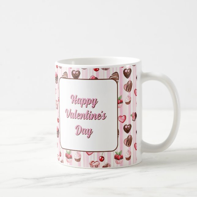 Caneca De Café Choco Heart Customizable Mug (Direita)