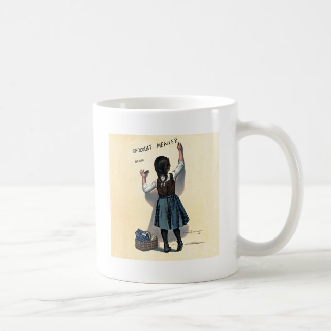 Caneca De Café Chocolat Menier Little Girl Escrevendo (Direita)